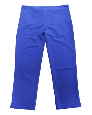 155 GSM Polyester 65% Cotton 35% Medical Suit With Rope Unisex  Blue Trousers Anti-bacteria Wrinkle-free