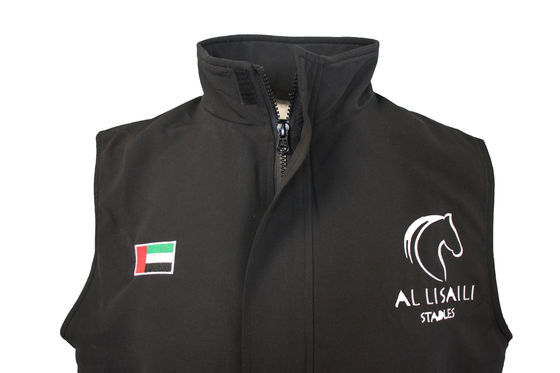 100% Polyester Fleece Lined 413 GSM Vest Sleeveless Jacket Thermal Black